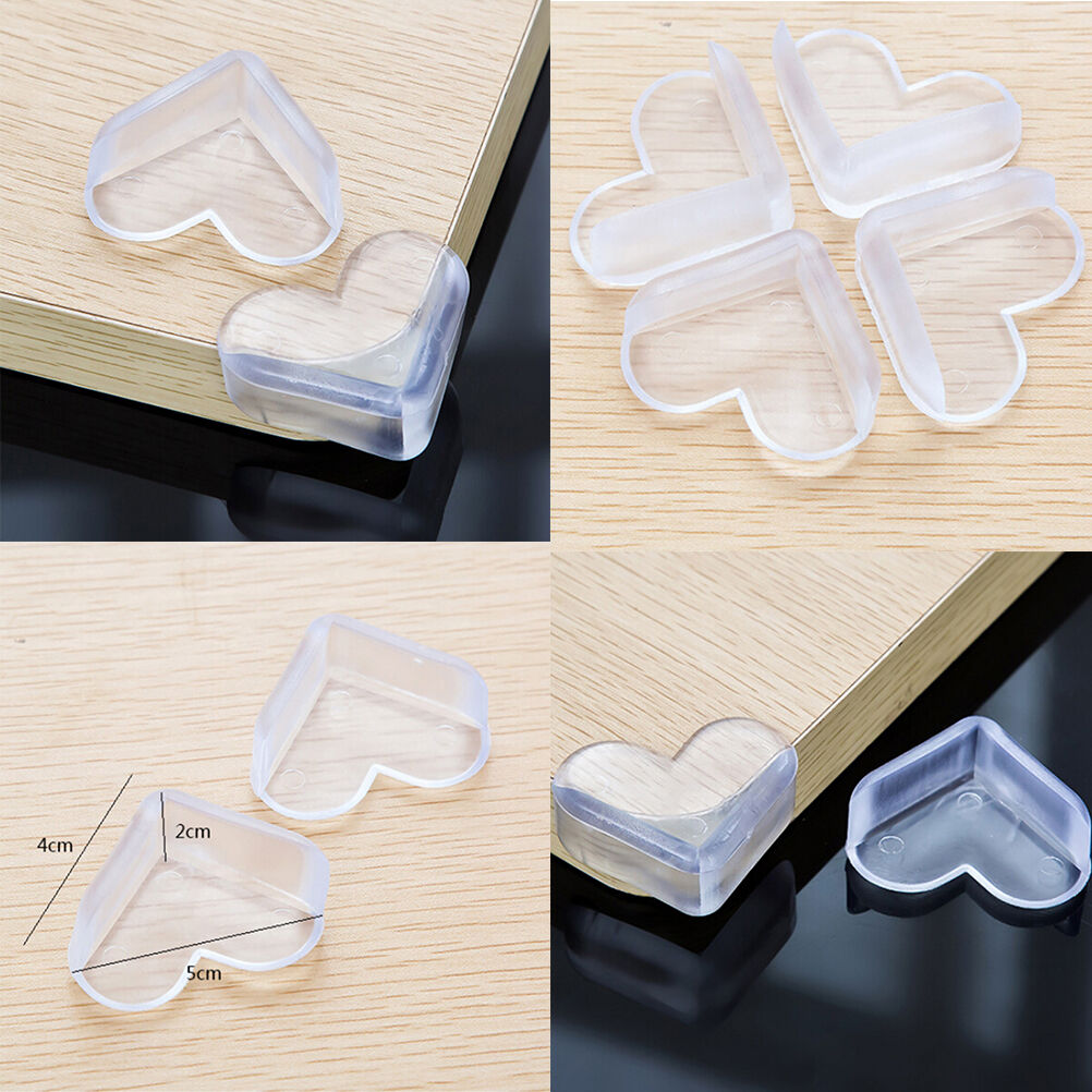 4X Child Baby Safe silicone Protector Table Heart Corner Edge Protection .l8