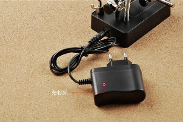 2.5X 7.5X 10X 5-LED Desktop Magnifier Iron Stand Loupe Auxiliary Repair 220V