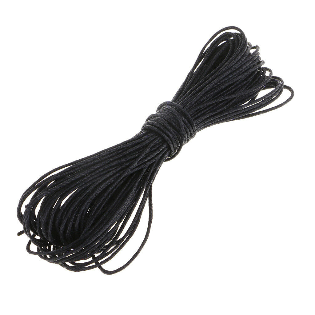 33yds Black Waxed Twist Rope Necklace DIY Charms Jewelry Making Cord
