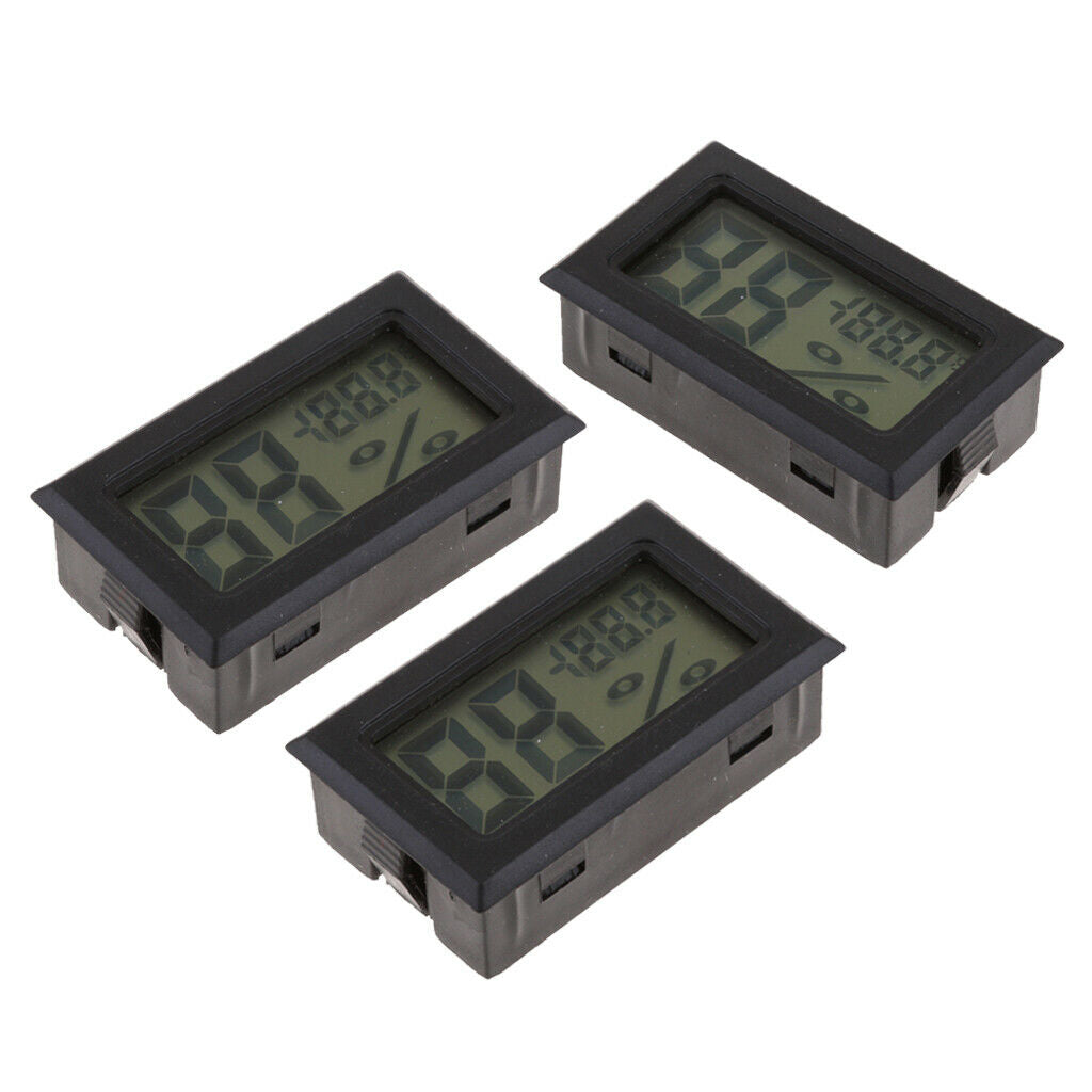 3pcs LCD Digital Thermometer Hygrometer Temperature Humidity Meter