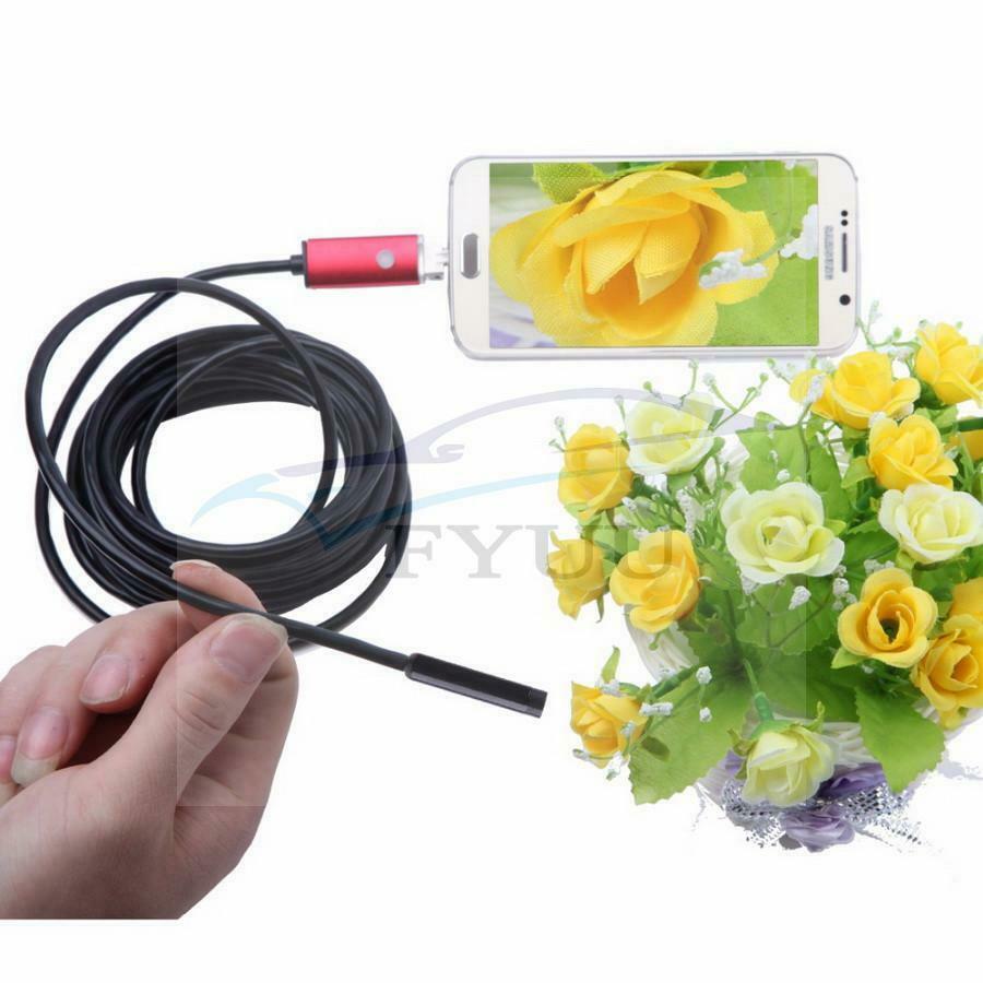 7.0MM Lens adjustable LED Lights Waterproof 6 LED For Android PC USB Endoscope