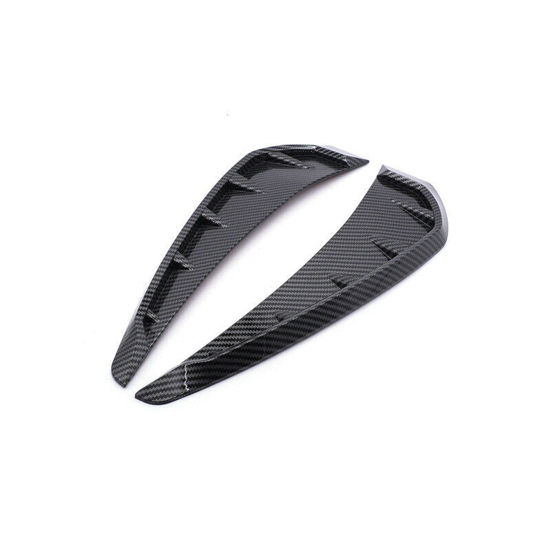 2PCS Car Carbon Fiber Pattern Side Door Fender Vent Air Wing Cover Decorate Trim