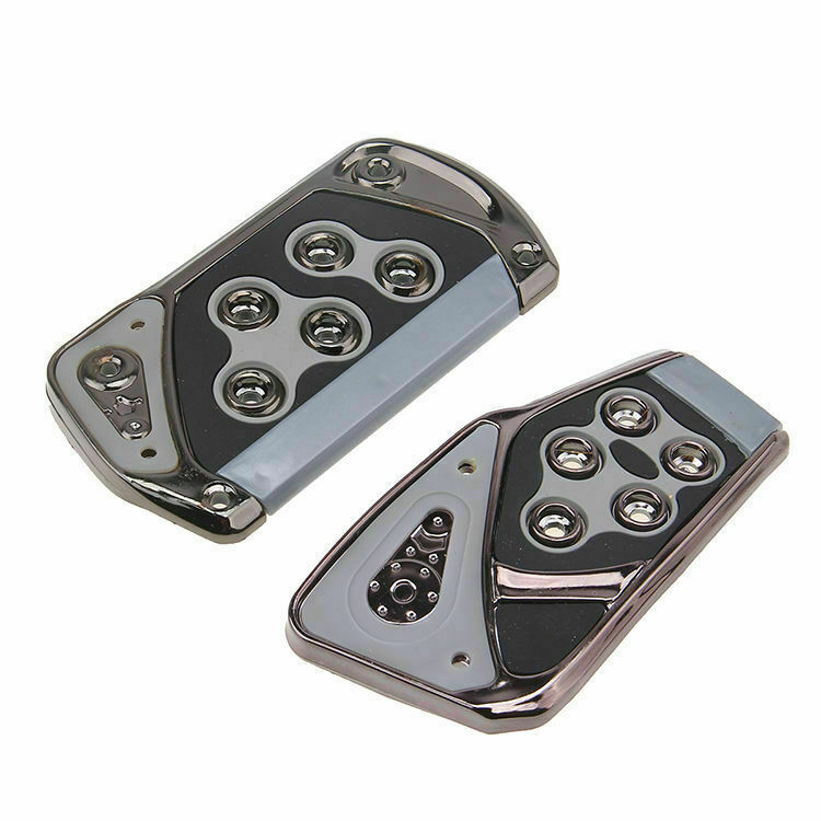 Sports Accelerator Car Brake Pad Pedals Covers Universal Fit Automatic AT Grey