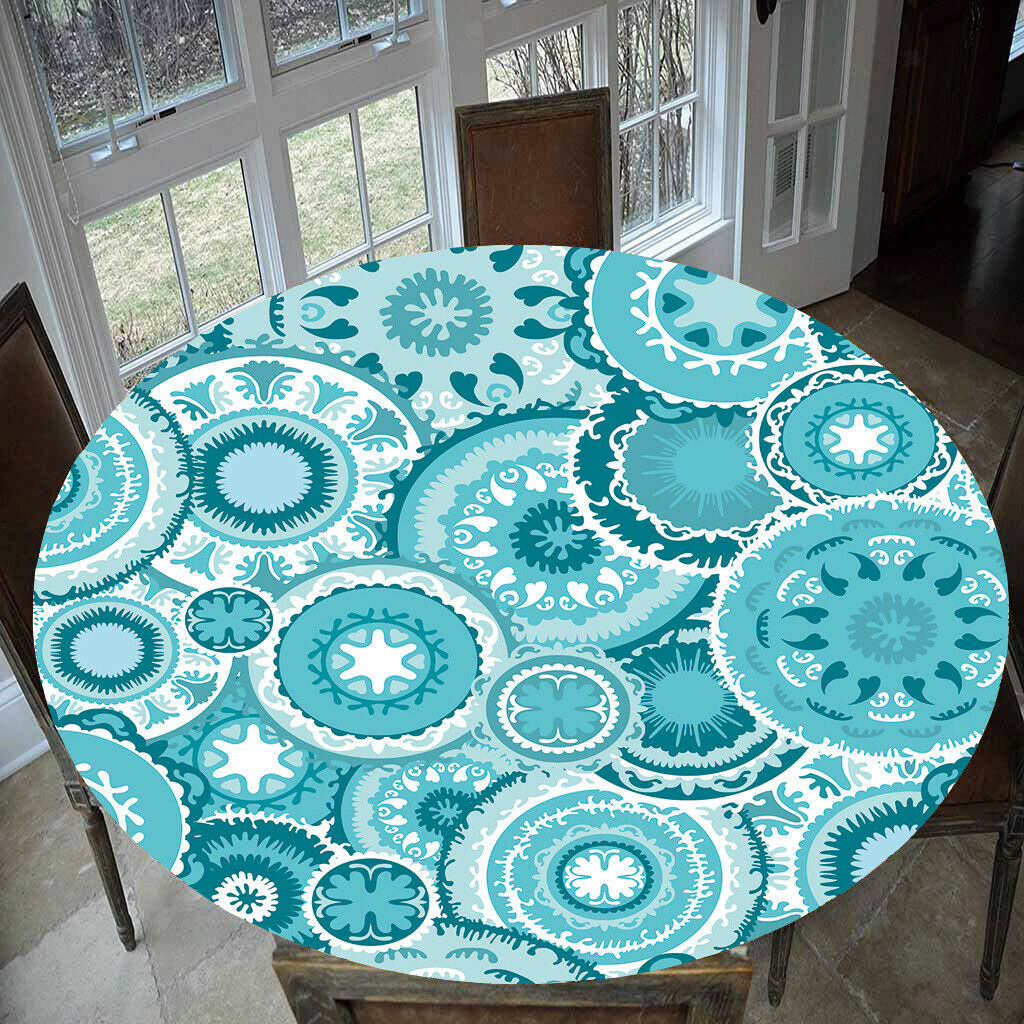 2pcs Fitted Table Cover Cloth Table Cloth for 1.2m Diameter Tables Home BBQ