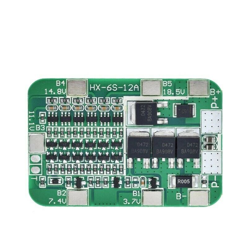 6S 12A 3.7V Bms Lithium Ion Lithium Polymer Protection Pcb Board 18650 Battery
