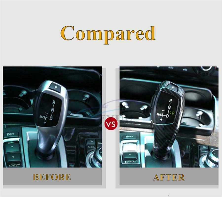 1×ABS Carbon Fiber Style Gear Shift Cover Trim For BMW 3 Series F30 GT 2013-2018