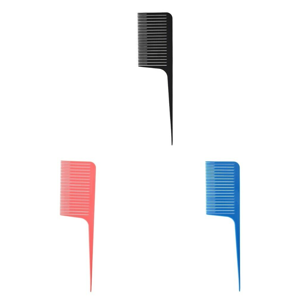 3pcs Plastic Sectioning Weave Highlighting Foiling Hair Comb Salon Hair Dyeing