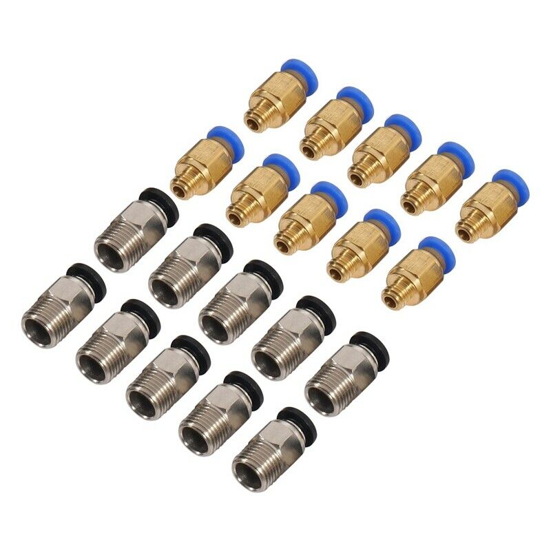 PC4-M10 Straight Pneumatic Fitting Push to Connect + PC4-M6  in Fitting for 3DN6