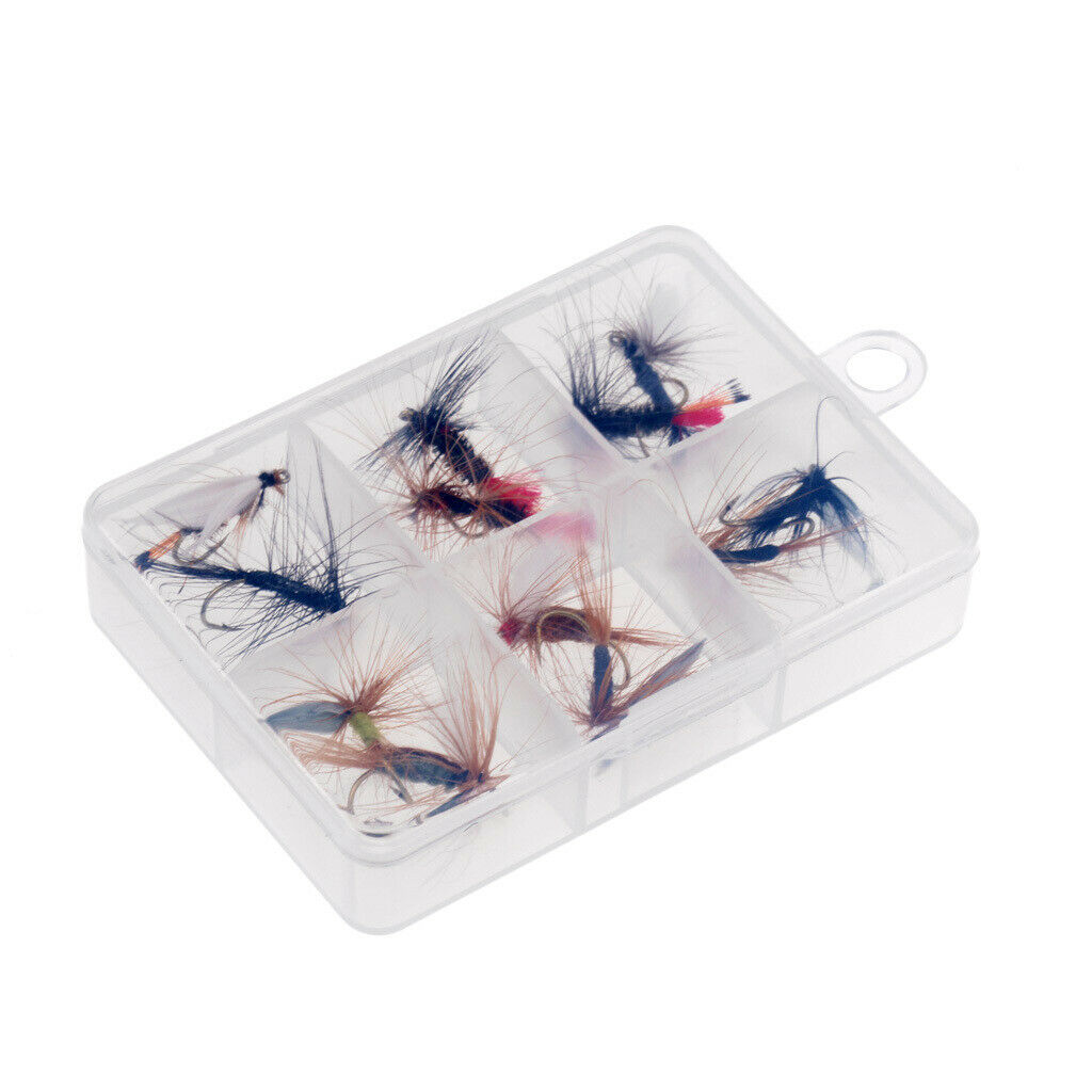 Multi-color Dry Hook Lures Fly Fishing Flies Set with a Box Trout Fly Flies