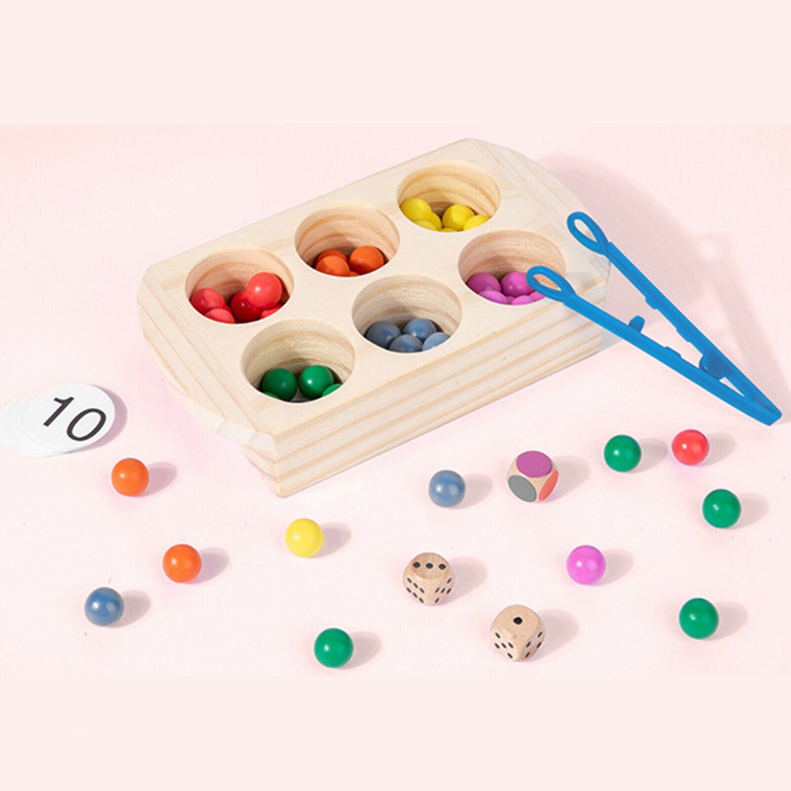 Infant 60 Counting Bead Color Matching Early Learning Developmental Fun Toys