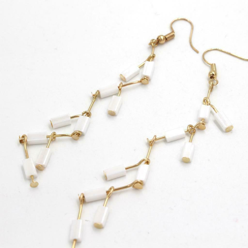 Beaded Drop Earrings Handmade Dangle Earrings Statement Earrings for Women