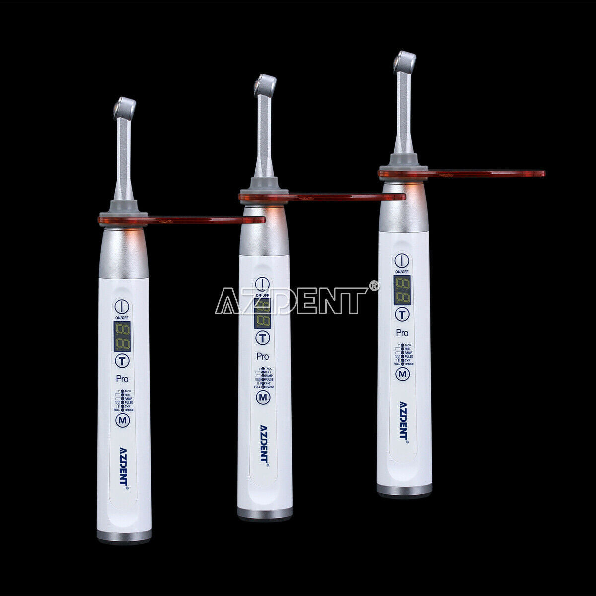 3X AZDENT Dental Wireless Cordless LED Curing Light PRO105 White 1600 mw/cm2
