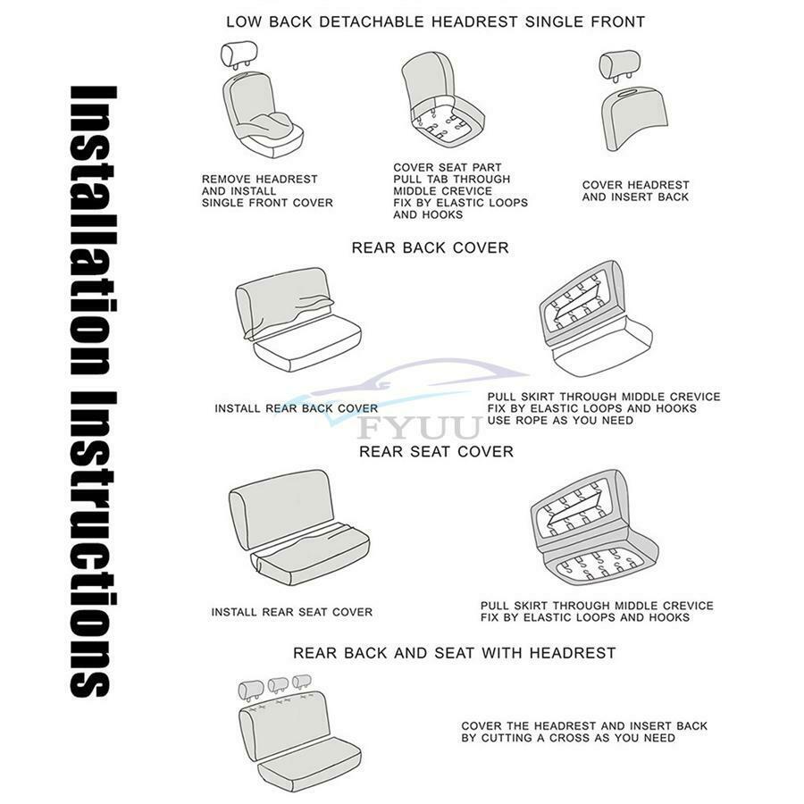 1 Set Grey Anti-stain Car Stylish Seat Cushion Protector For sedan SUV Truck Van