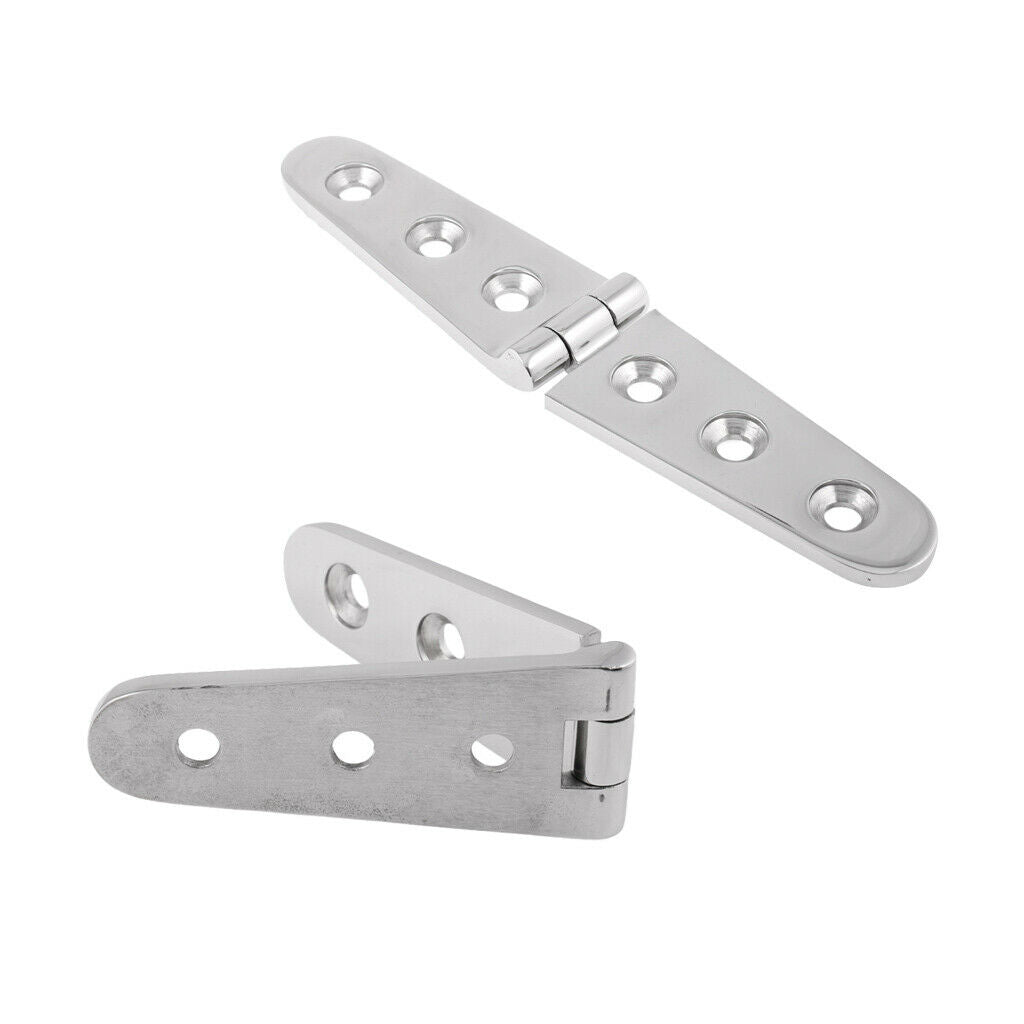 2PCS 6" Cast Strap Hinge 316 Stainless Steel Hardware For Boat Marine Yacht
