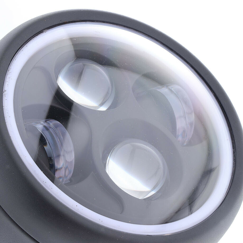 Universal Retro Motorcycle Refit LED Headlight Daytime Aperture  Red
