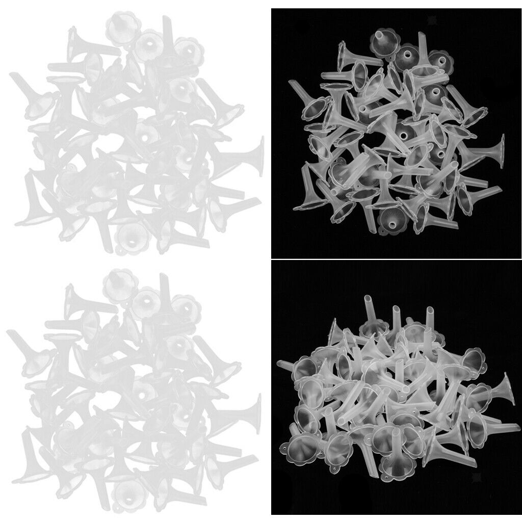100X Plastic Mini Funnels for Filling Perfume Diffuser Bottles Liquid Oils