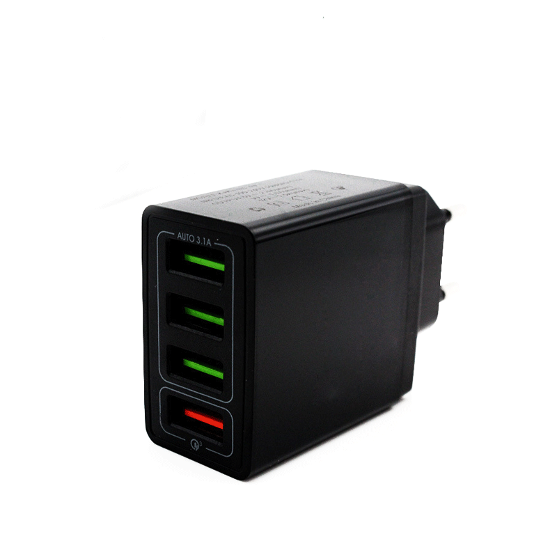 QC3.0 Fast Quick Charge 4 USB Ports Hub Wall Charger Power Adapter EU Plug 5 V