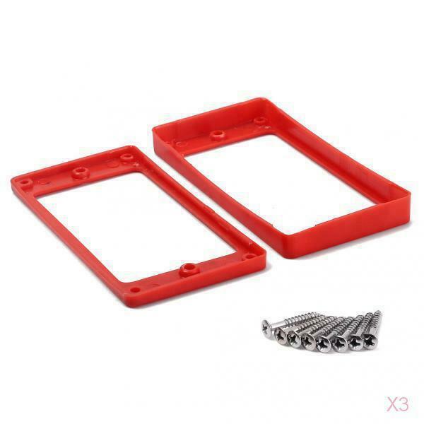 3x Red Plastic Pickup Mounting  for LP SG Guitar Part W/ Screw 91 X 45 Mm