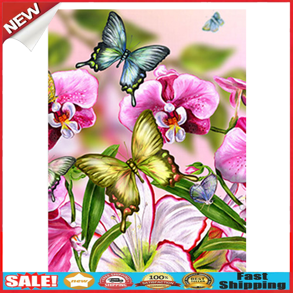 Butterfly DIY Full Drill Diamond Painting Embroidery Kit Cross Stitch Craft @