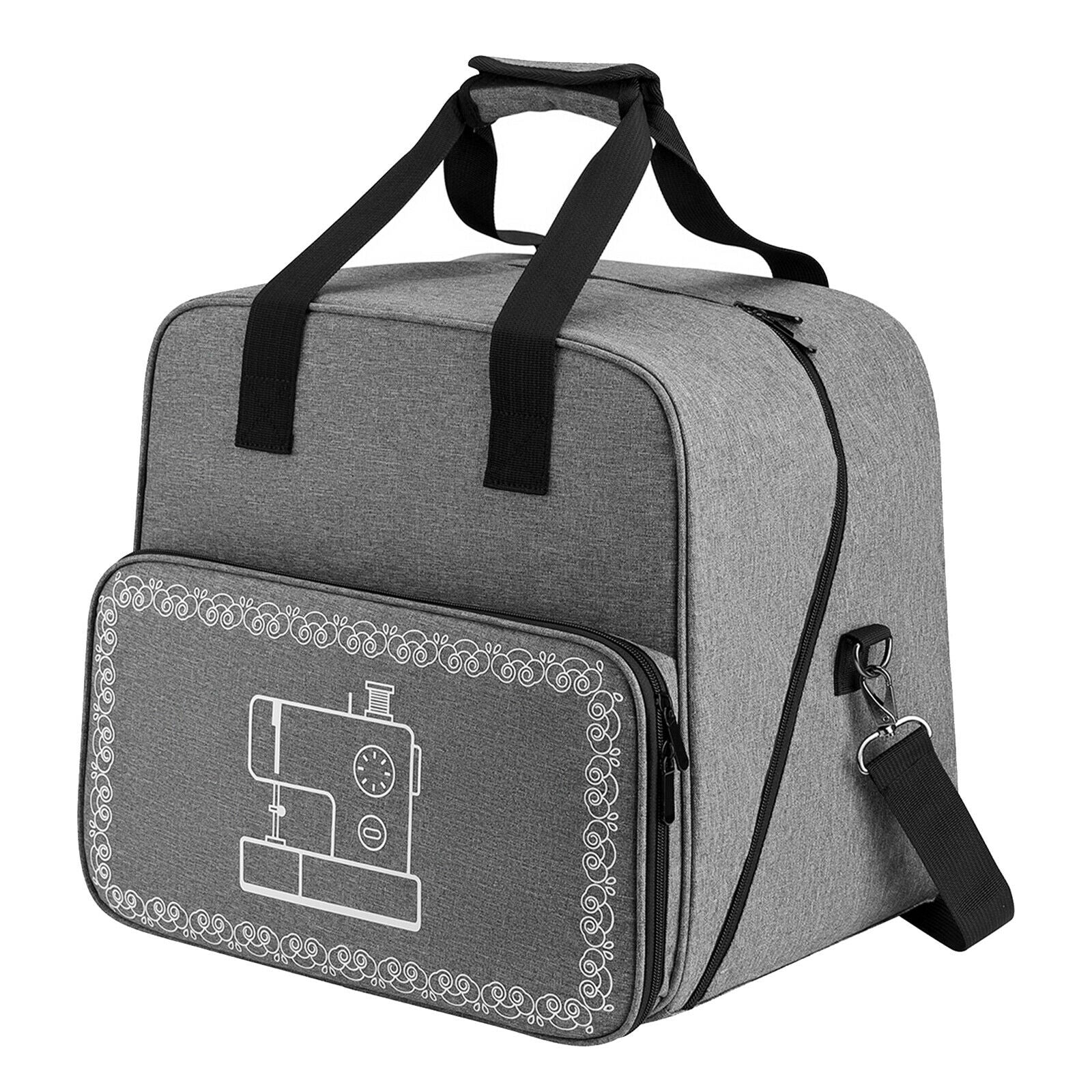 Sewing Machine Cover Protective Carry Case Bag with Storage Pockets Portable