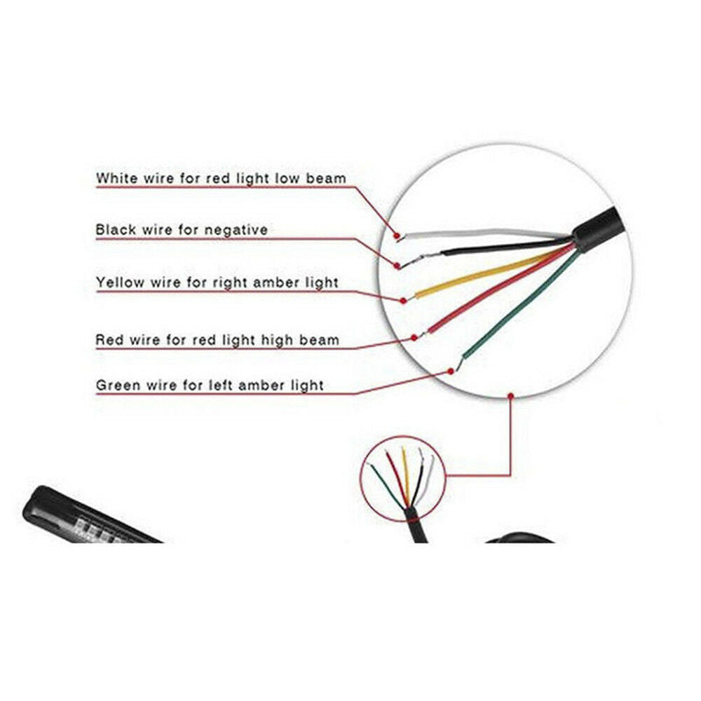 LED Motorcycle Scrambler Brake Tail Lights Turn Signal For Bobber Cafe Racer 12V