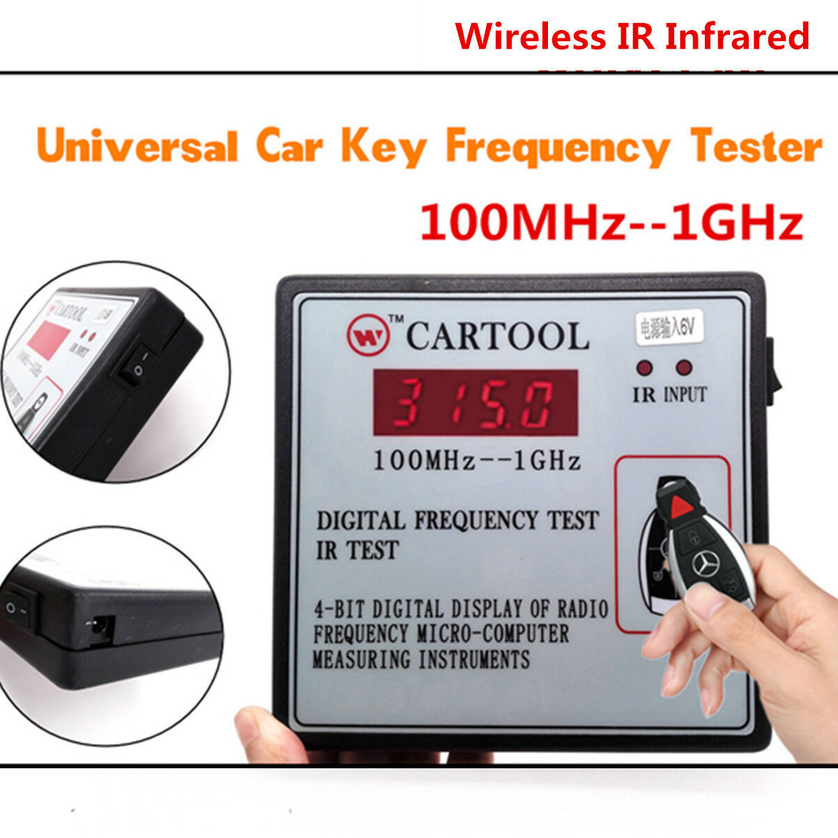 Digital Frequency Tester Wireless IR Infrared Key Wireless Remote Control Tester