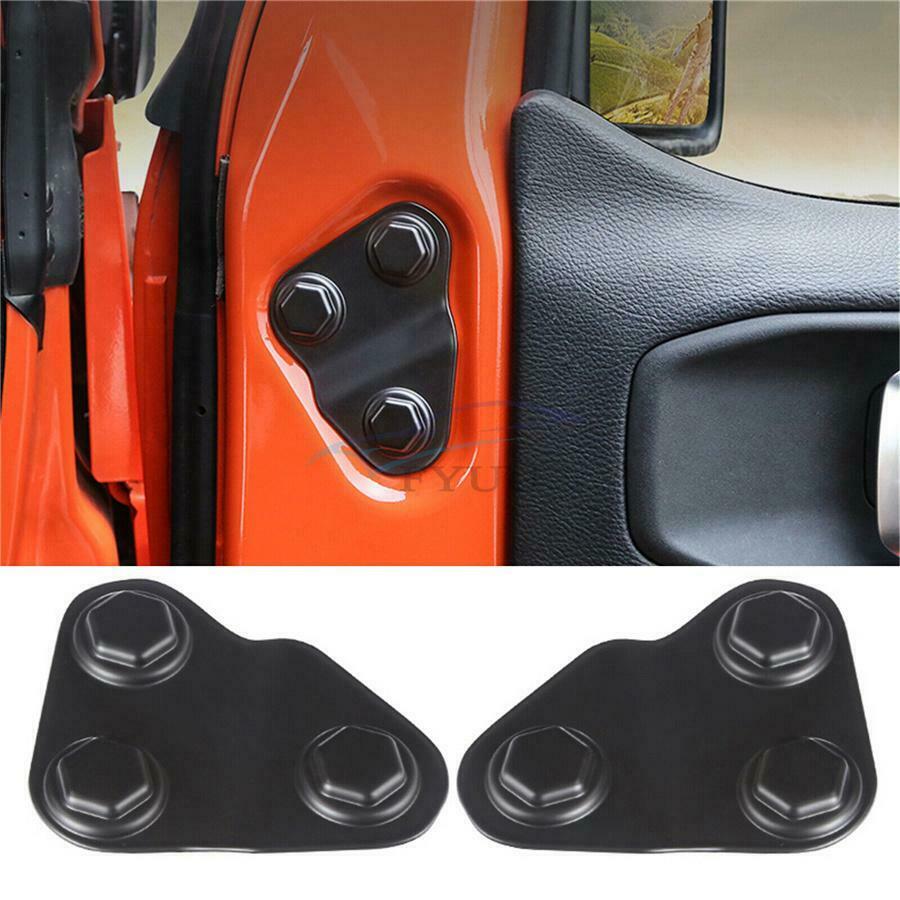 2pcs  Auto Parts Door Screw Protector Cover Trim For Jeep Wrangler JLU 2018-2021