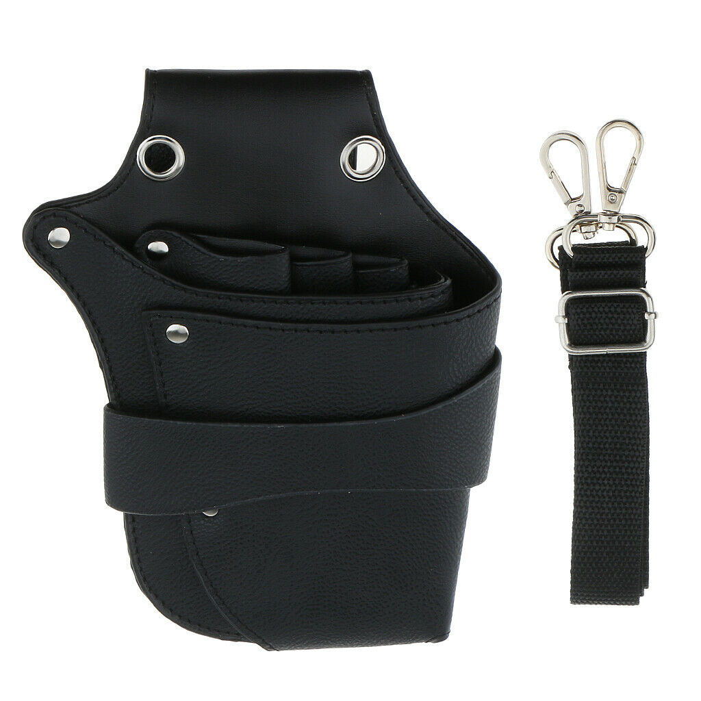 Barber Scissor Hairdressing Holster Pouch Holder Case Bag PU Leather Tool