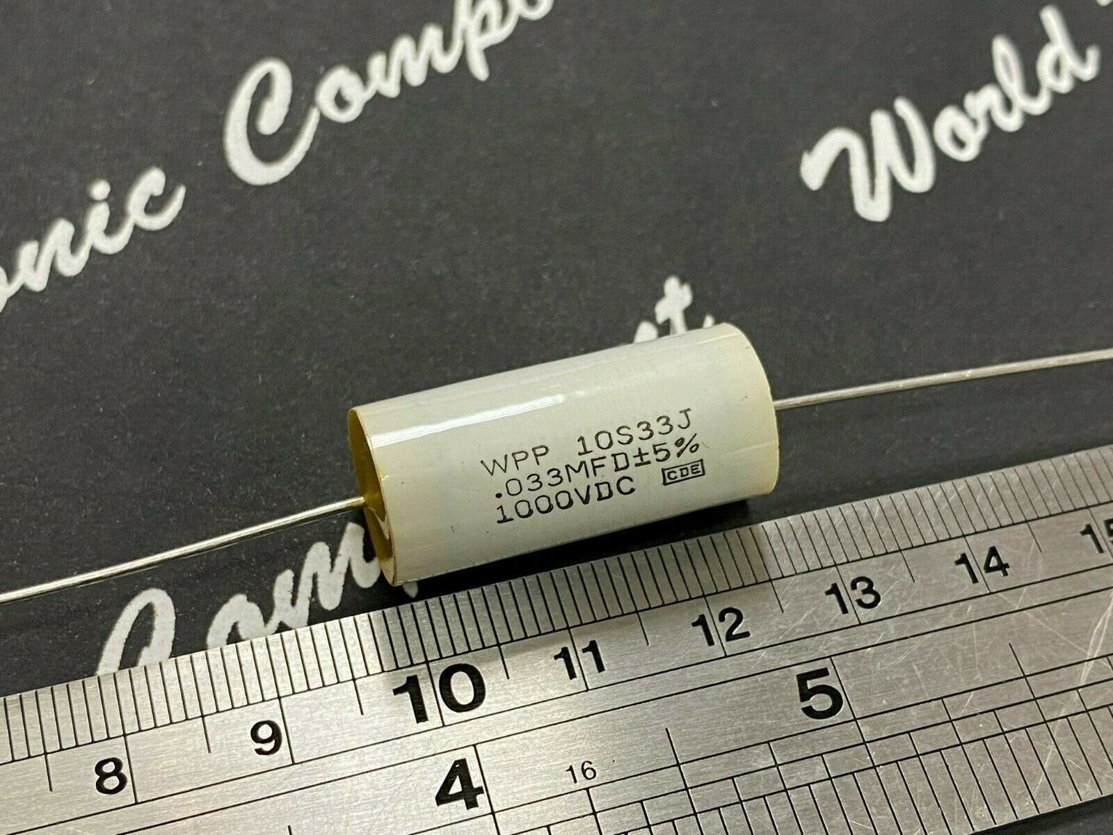 4pcs-Cornell Dubilier (CDE) WPP 0.033uF 1000V 5% WPP10S33J Axial Film Capacitor