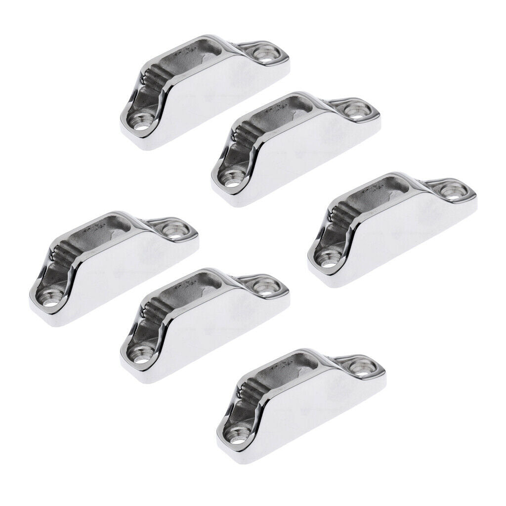 6x Sailing Rigging Stainless Steel Clam/Jam Fairlead Cleat For Line 3mm/6mm