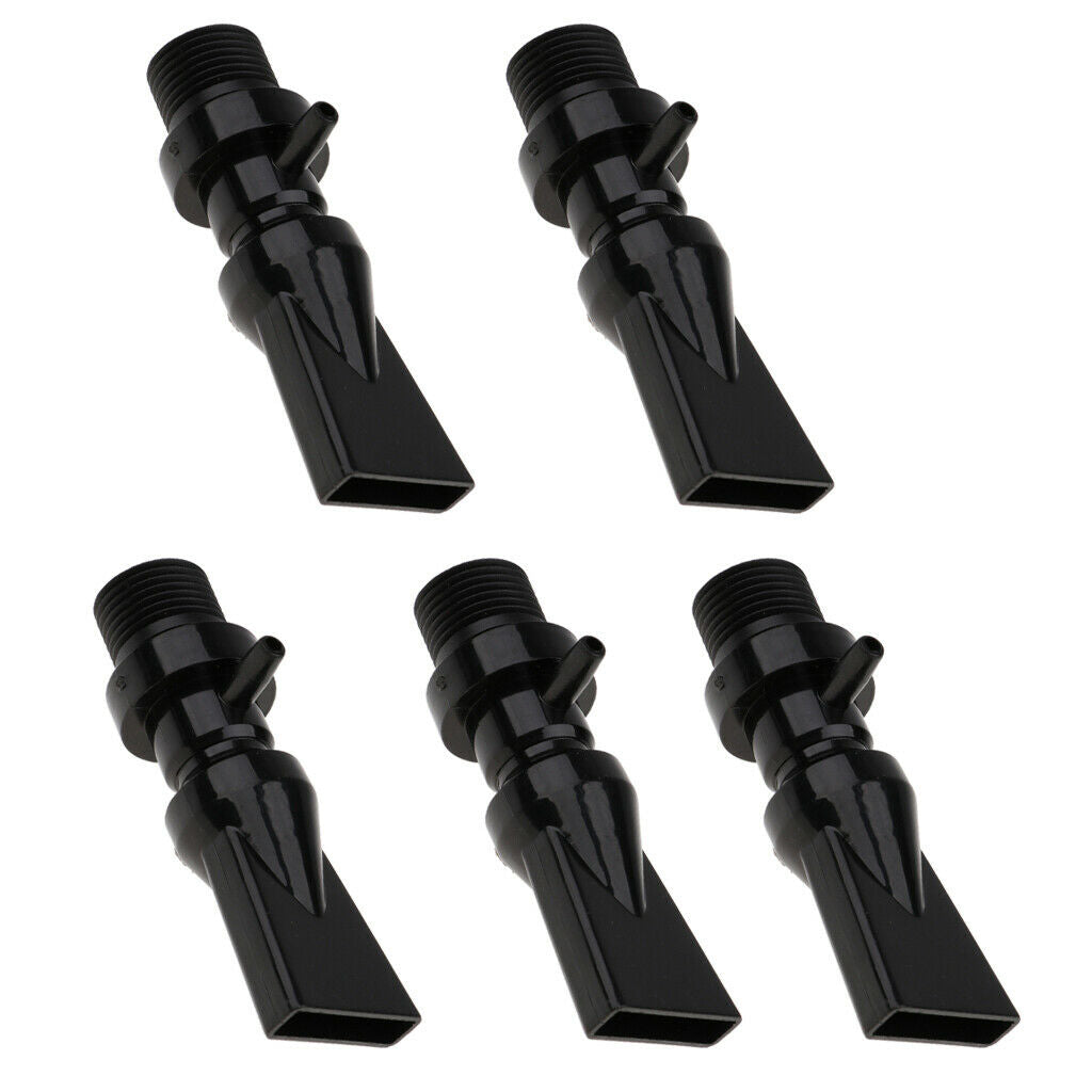 Aquarium Water Outlet Duckbill Return Tube End Free Turn Flow Black