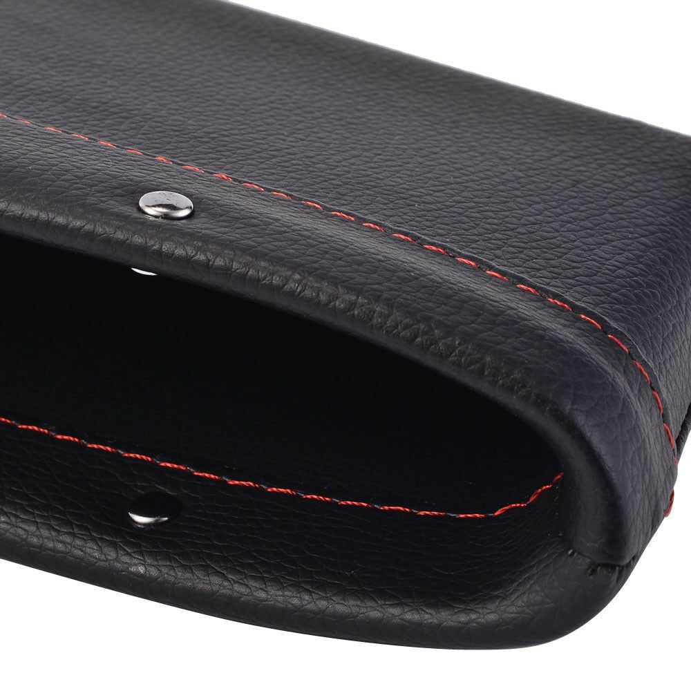 2x Catch Catcher Box Caddy PU Leather Car Seat Slit Pocket Storage Organizer New