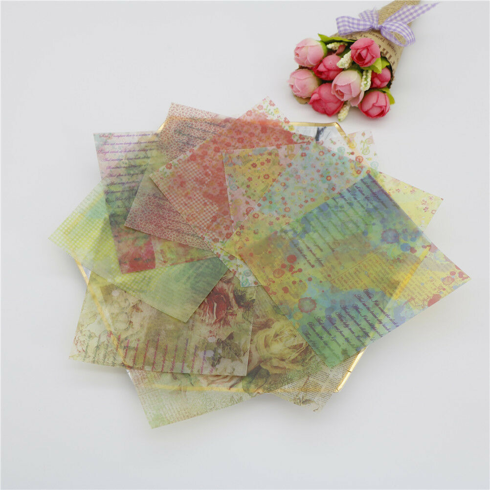 12pcs lovely background vellum paper stickers for scrapbooking card making P  W