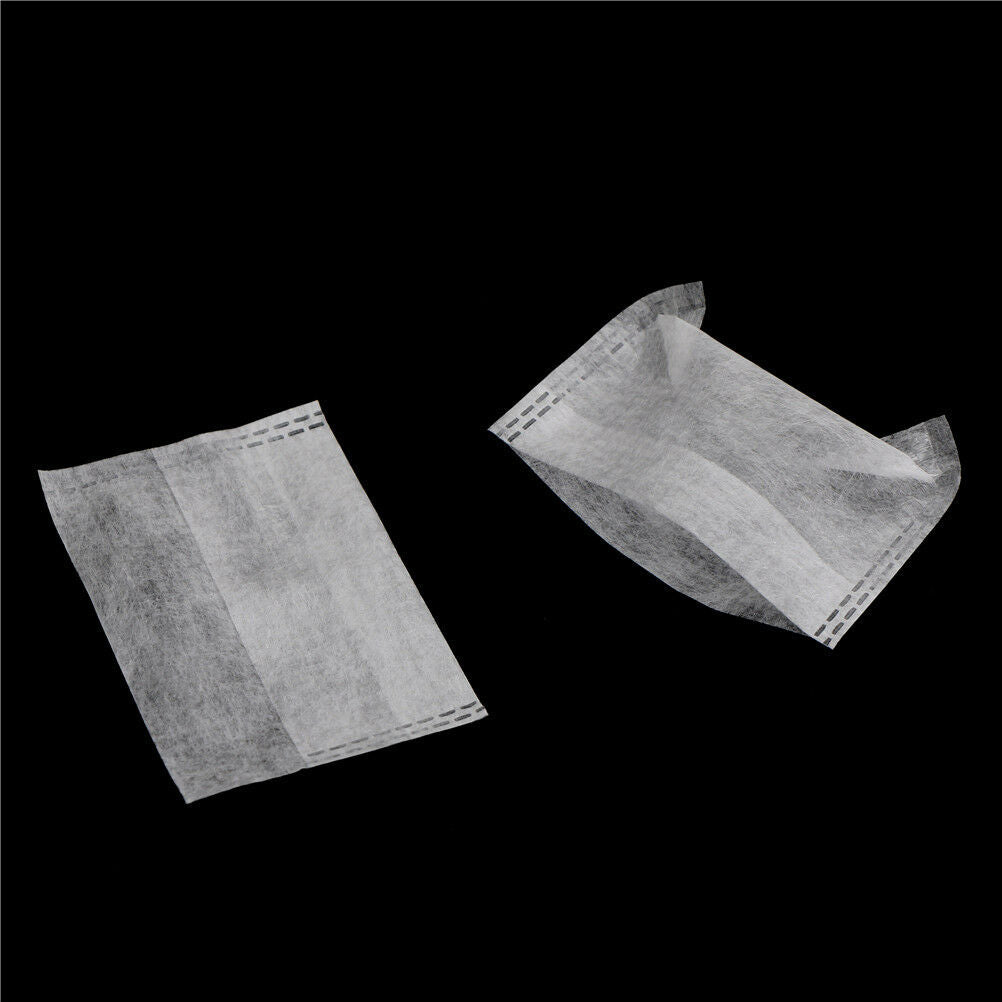 100X Empty Tea Bags Corn Fiber Fold Close Heat Seal Filter Paper Tea Infuser _DD