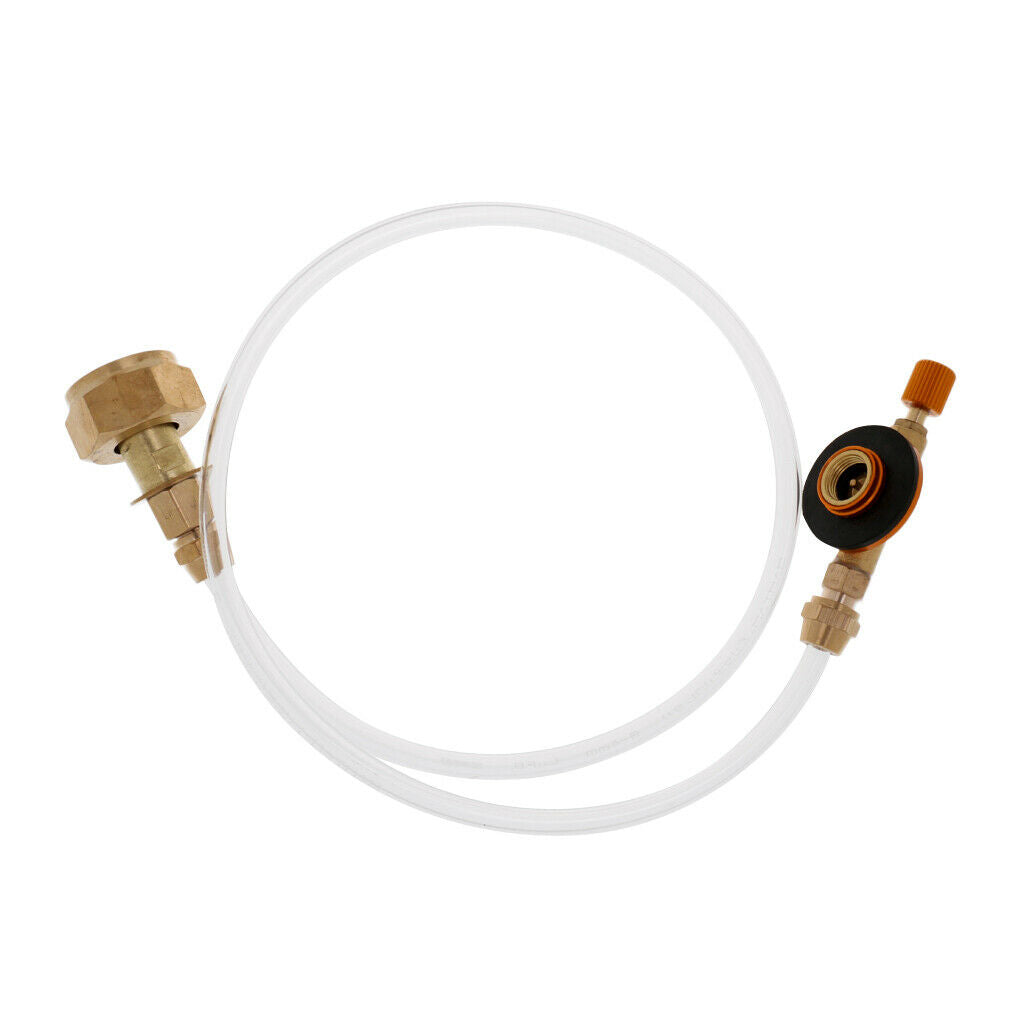 Brass Tank Refill Hose Adapter Valve Kit for Camping BBQ Picnic Cooking