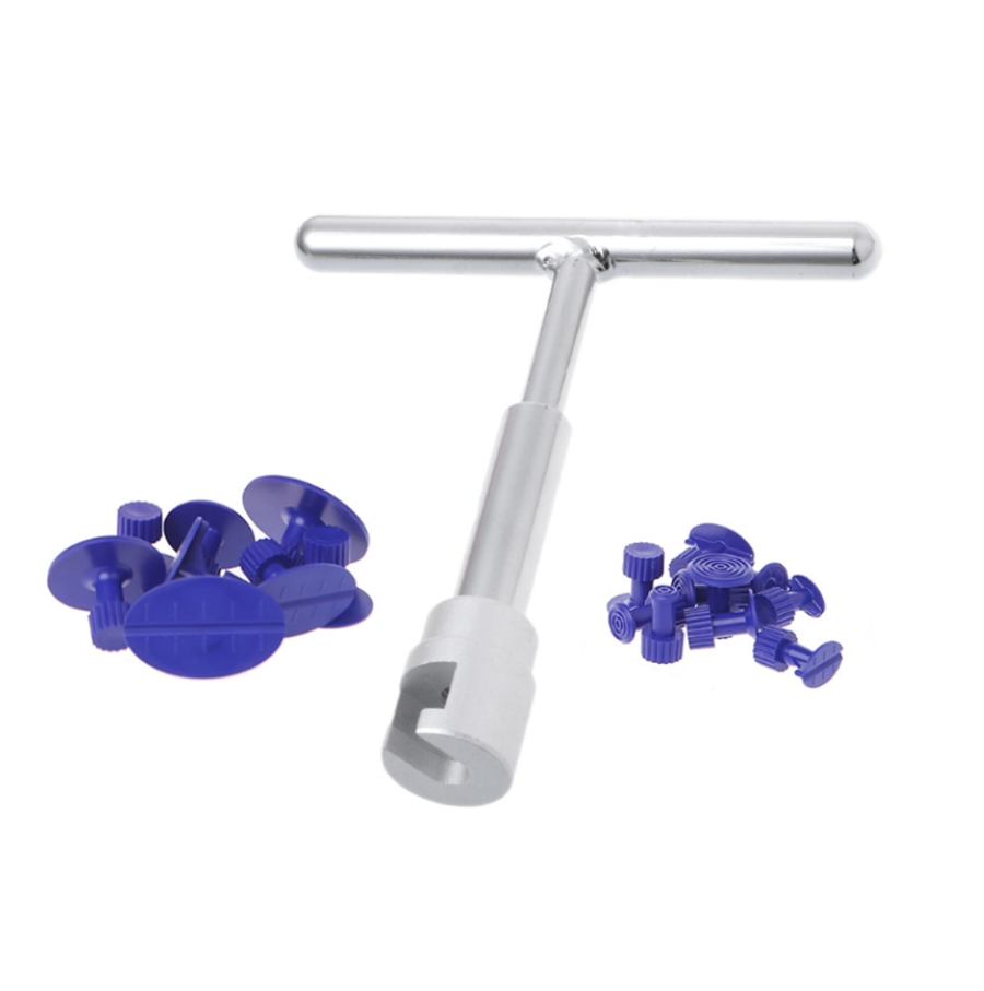 Car Paintless Dent Repair  Metal Slide Hammer Puller Kit with 18 Pulling Tabs
