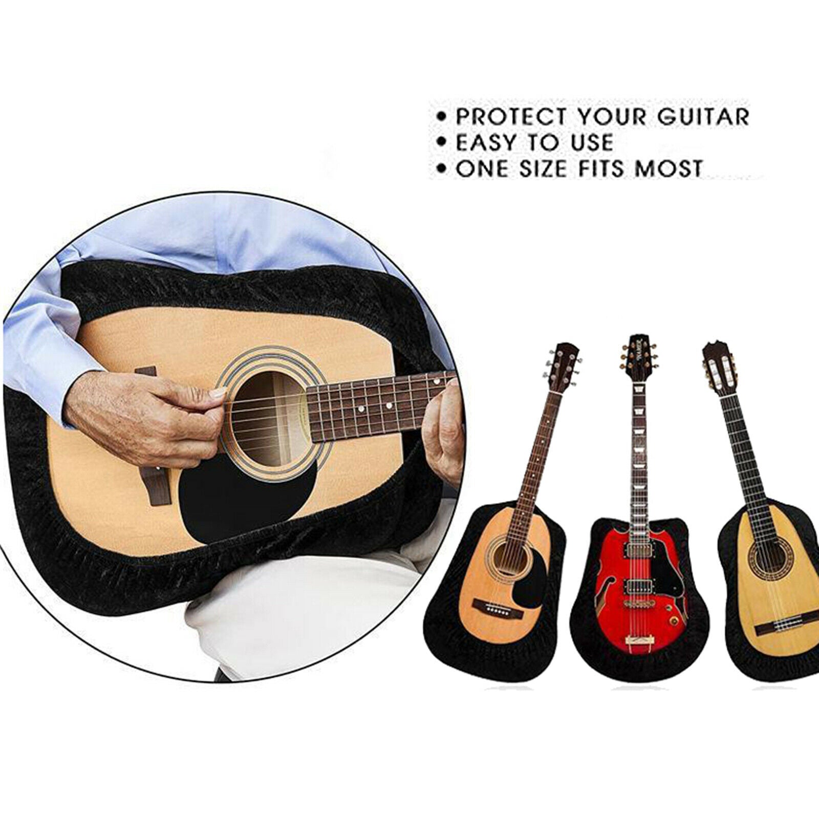 Universal Guitar  Protective Sleeve Acoustic Classical Velvet