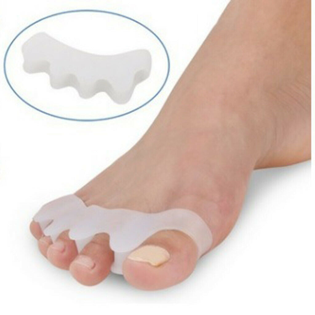 6Pairs Silicone Toe Stretchers Separators Bunion Protectors Men Women White