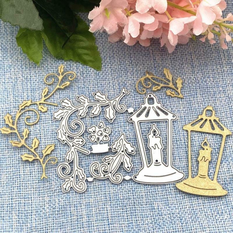 Vine Candlestick Lamp Carbon Steel Cutting Dies DIY Scrapbooking Photo Album