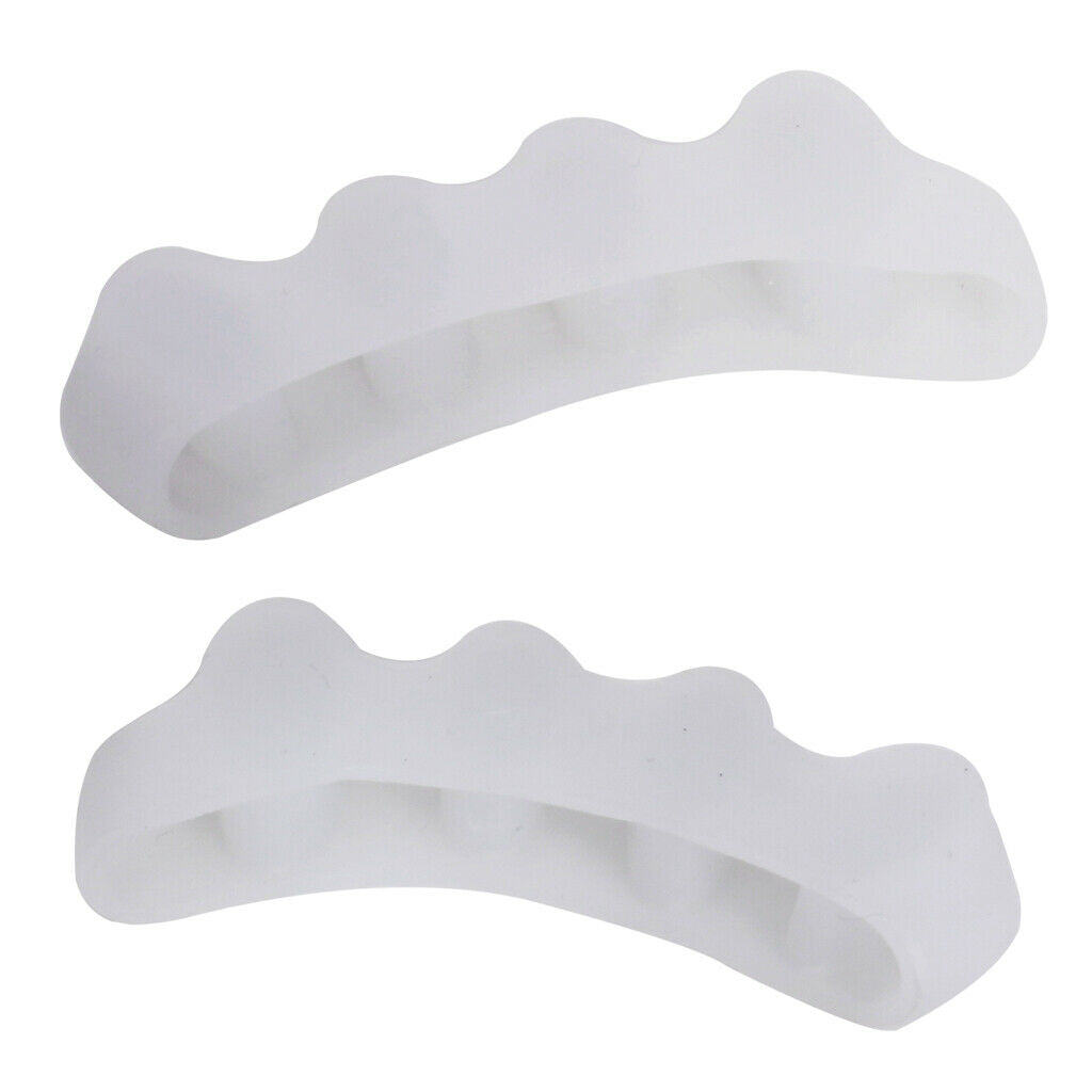 1 pair of Gel Silicone Toe Straightener Separator Hallux Valgus Bunion Cushion