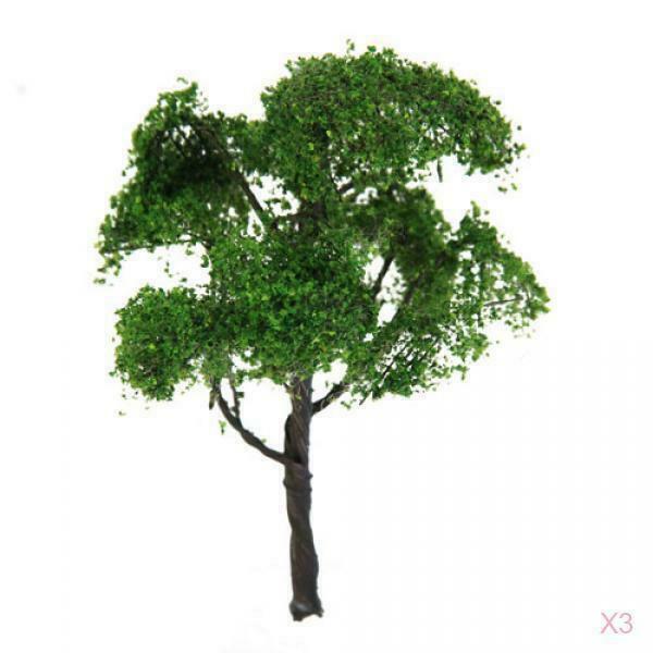 3Pc 4.72inch Metal Wire Elm Tree Models For Train Railway Landscape Building