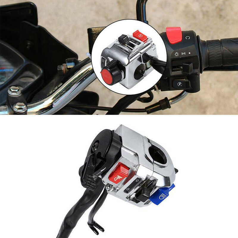 22mm 7/8" Motorcycle Handlebar Switch Control Horn Indicator Start Button 12V DC