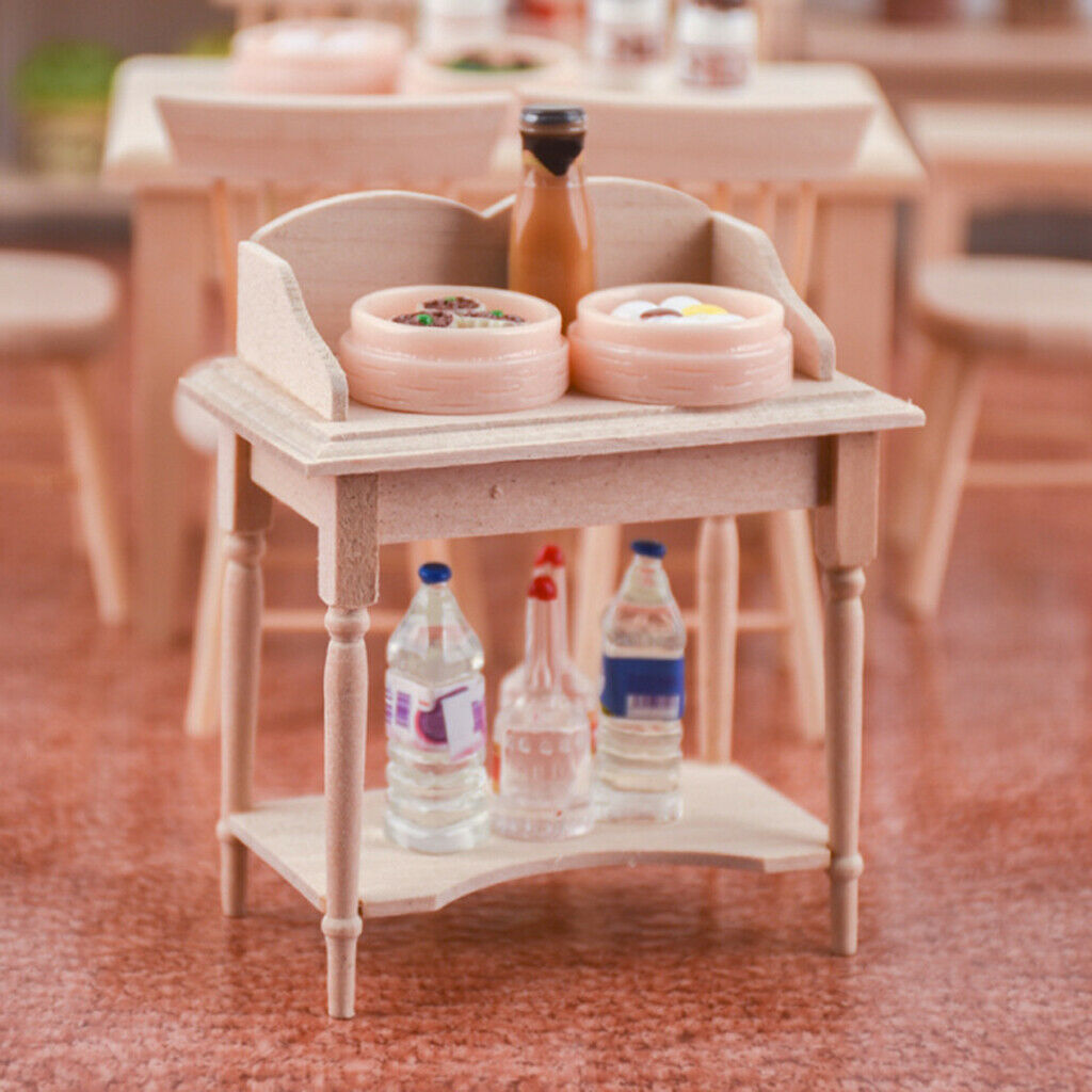 3x 1/12 Miniatures Furniture Handmade Mini Scene Dining Room Decoration