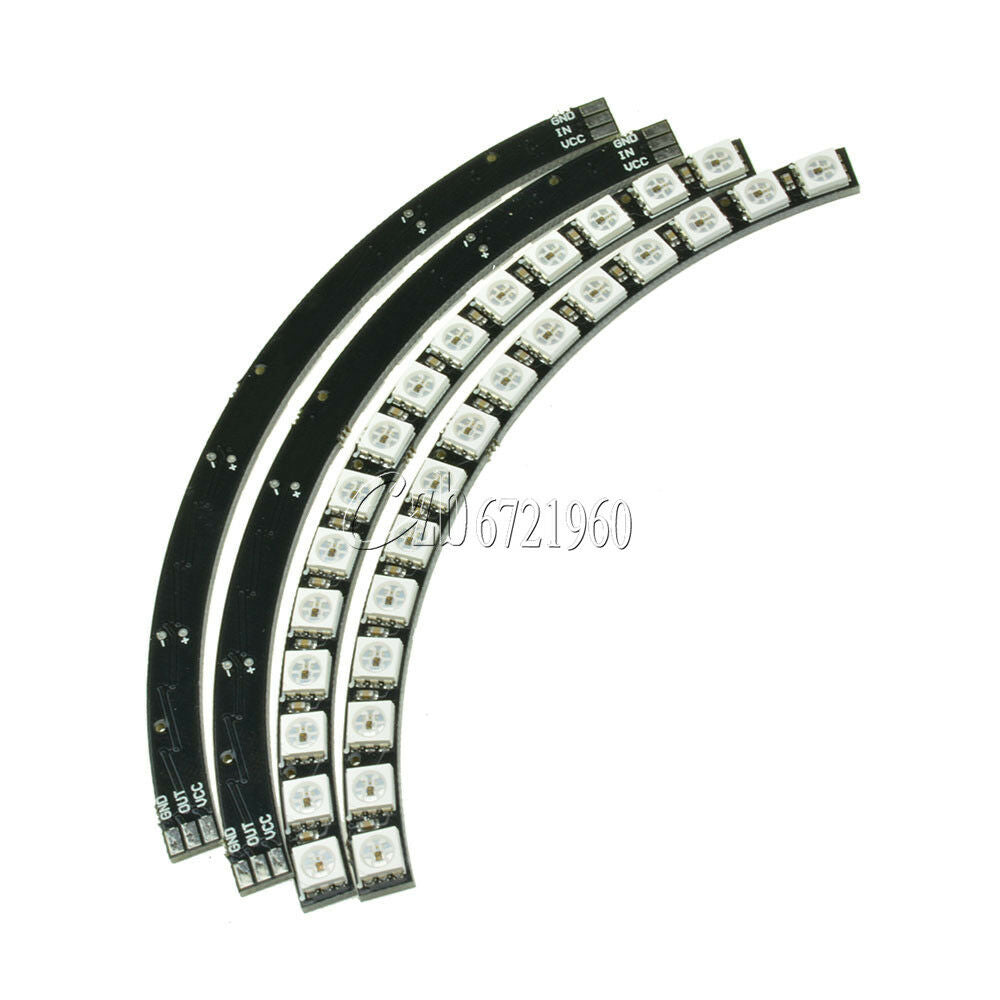 WS2812 5050 60 RGB LED Ring Wall Clock Ultra Bright Lamp Panel For Arduino