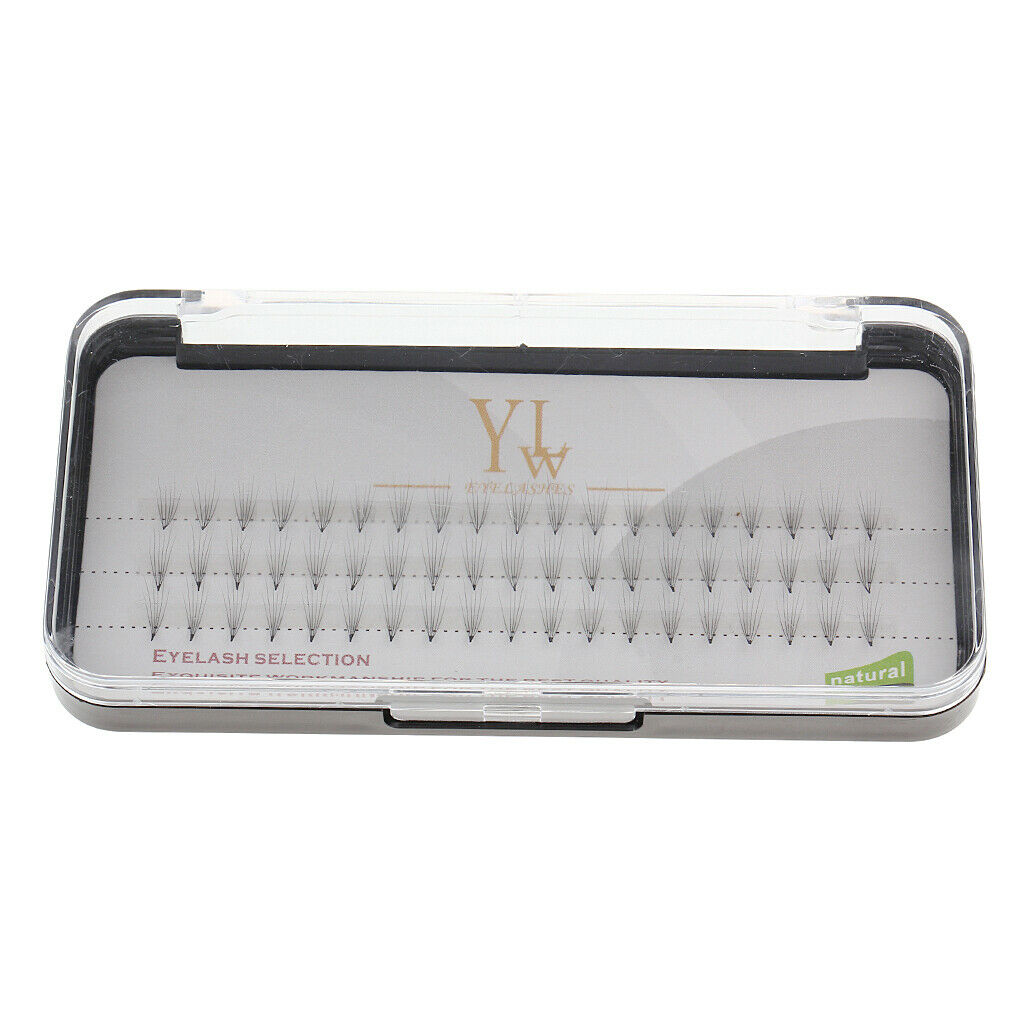 60 Stand Natural Long Individual False Eye Lashes Eyelash Extensions Makeup 12mm