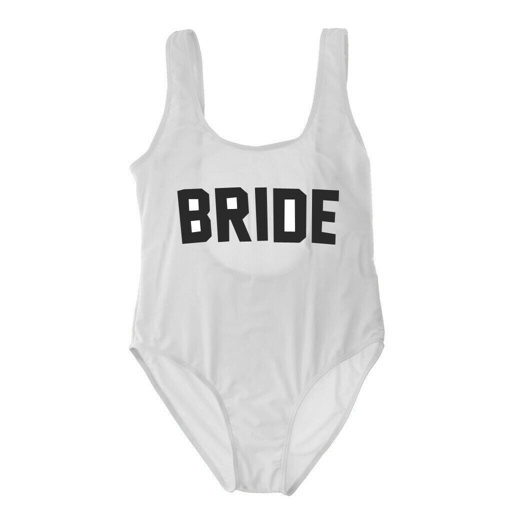 2pcs Bride Squad Summer Holiday Beachwear Bathing Swimwear For Girl Vacation