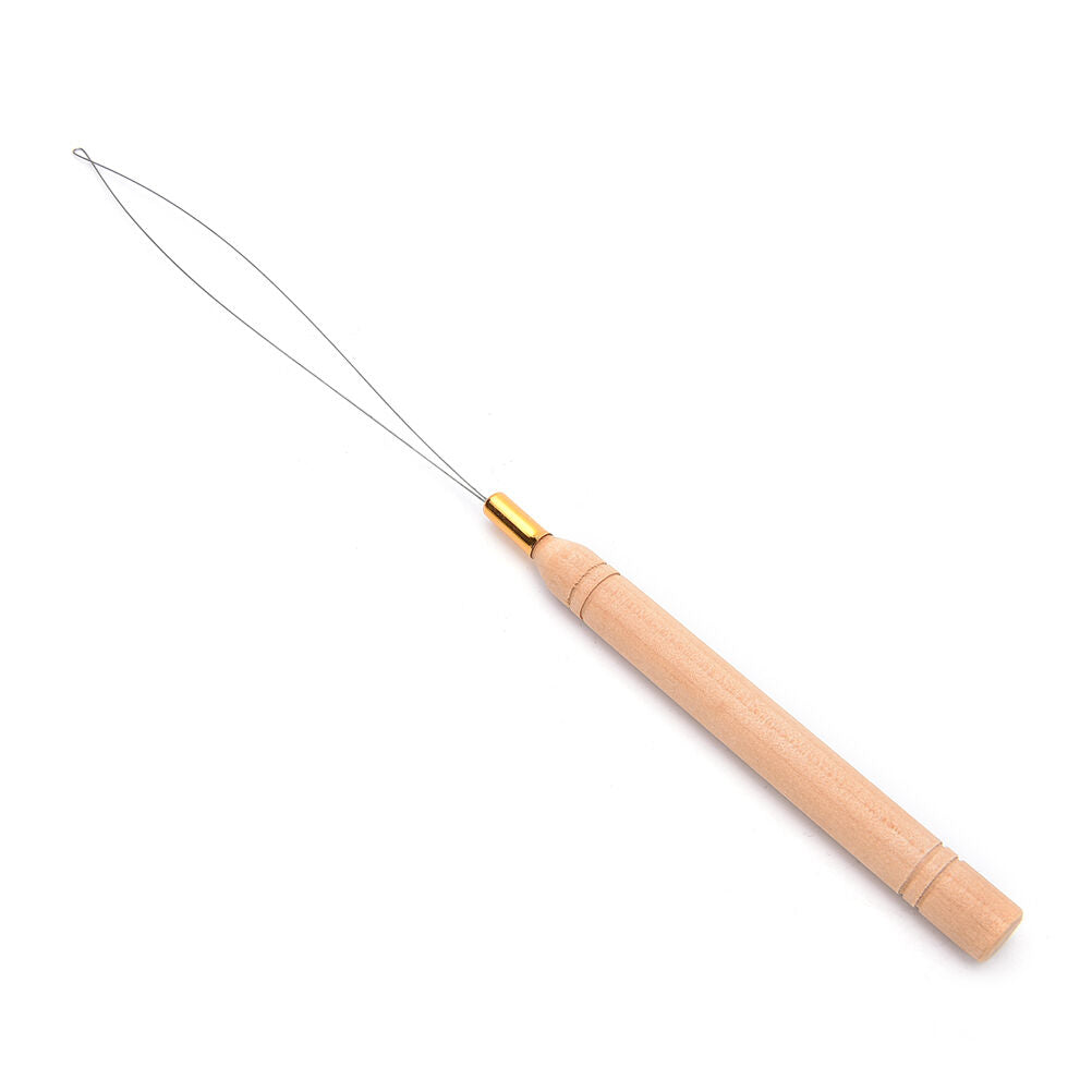 Wooden Handle Pulling  Needle Hair Extension Tools for All Kinds Micro Bea.l8
