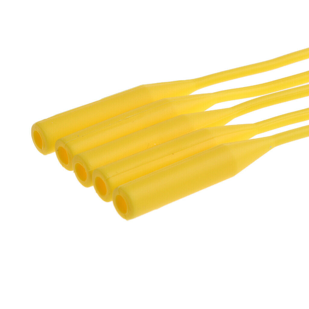 5 Pieces Silicone Sports Glasses Strap Eyeglass Sunglasses Holder Yellow