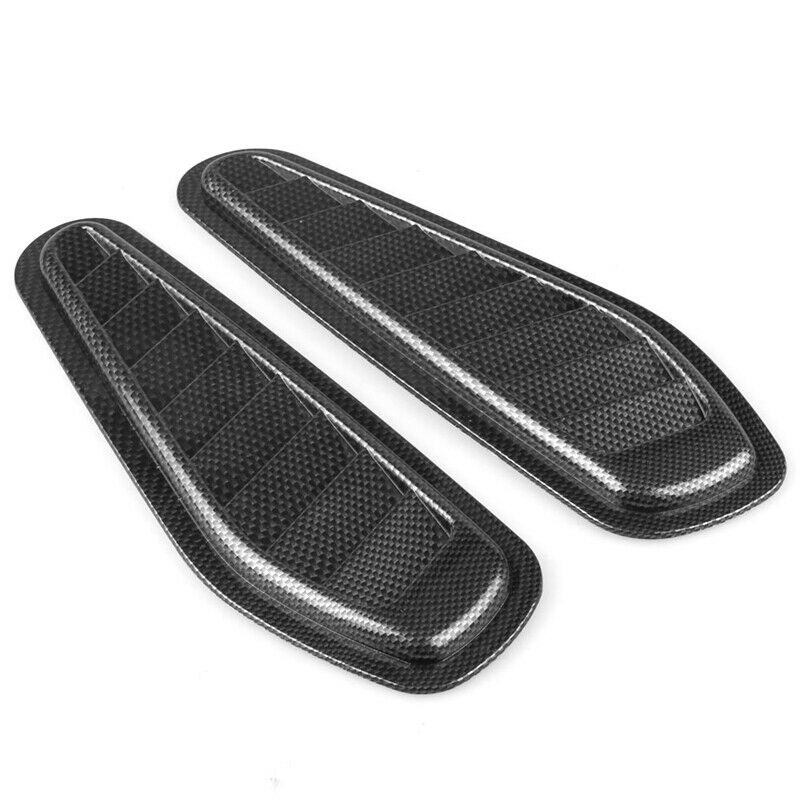Carbon Fiber Look Car Air Flow Intake Scoop Turbo Bonnet Vent Cover Hood Durable