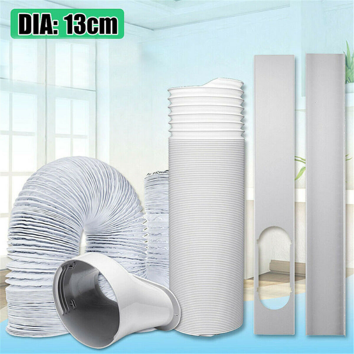 Portable Air Conditioner Window Exhaust Duct Pipe Hose Interface Connector Parts